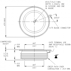 تریستور فست دیسکی 1700 آمپر 2100 ولت R1700MC21H وستکد WESTCODE 1 R1275NC21L WESTCODE Distributed Gate Thyristor