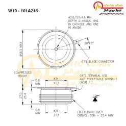 تریستور R0929LC10B فست دیسکی 929 آمپر 1000 ولت وستکد WESTCODE 2 تریستور فست دیسکی R0929LC10B (Distributed Gate Thyristor) 929 آمپر-1000 ولت ساخت شرکت WESTCODE UK IXYS  انگلیس