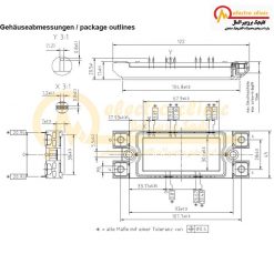 آی جی بی تی  چهارتایی فست 50 آمپر 1200 ولت F4-50R12MS4 ساخت شرکت اینفنیون INFINEON