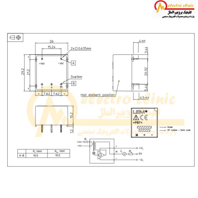 LEM LV 25-P: Capteur de tension, 10500 V. chez reichelt elektronik