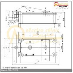 ماژول تریستور دیود 460 آمپر 1600 ولت SKKH 460/16 E SEMIKRON 2 SKKH 460 SKKT460 SKKT570