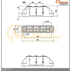 دیود دوبل 82 آمپر 2200 ولت SKKD 81/22 H4 SEMIKRON 2 دیود دوبل SKKD 46/16 ساخت شرکتسمیکرون (SEMIKRON) آلمان