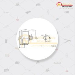 ولوم WX111(WX030) تک دور 10 کیلو اهم 10KΩ گلداستار 2 Single turn wound potentiometer WX111 030 10K