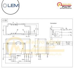 سنسور جریان LAH 50-P از نوع اثر هال با قابلیت اندازه‌گیری جریان 50 آمپر ساخت شرکت لم LEM سوئیس