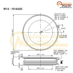 تریستور R3559TC28N فست دیسکی 3559 آمپر 2800 ولت وستکد