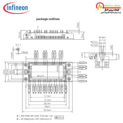 آی جی بی تی شش تایی 75 آمپر 1200 ولت اینفنیون INFINEON FS75R12KT3