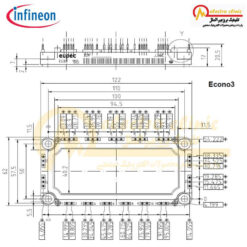 آی جی بی تی شش تایی 75 آمپر 1200 ولت اینفنیون INFINEON BSM75GD120DN2 3 آی جی بی تی شش تایی 100 آمپر 1200 ولت اینفنیون INFINEON BSM100GD120DN2 BSM75GD120DN2